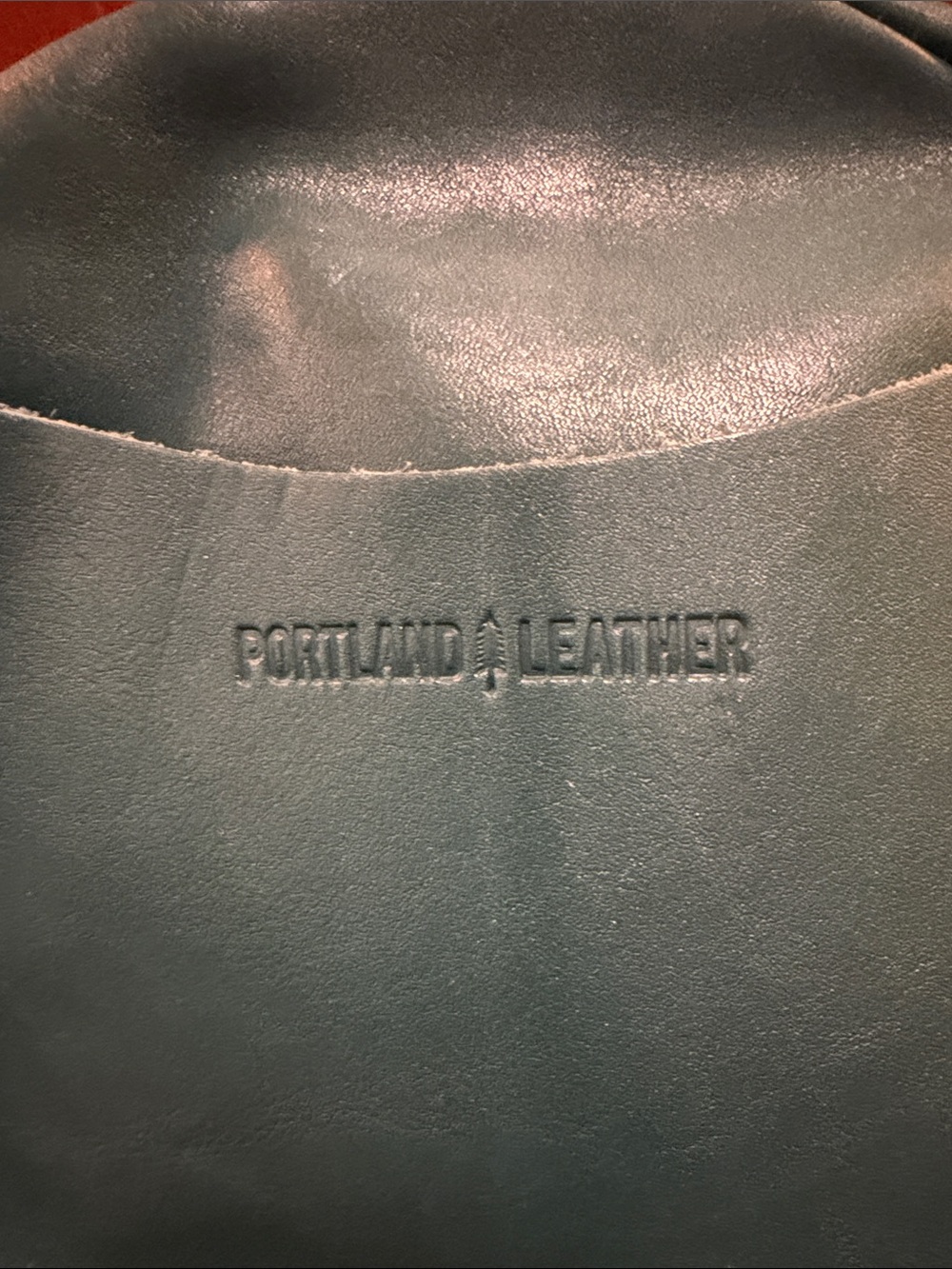 Portland Leather Teal Large Circle Round Crossbody Purse - Picture 2 of 5